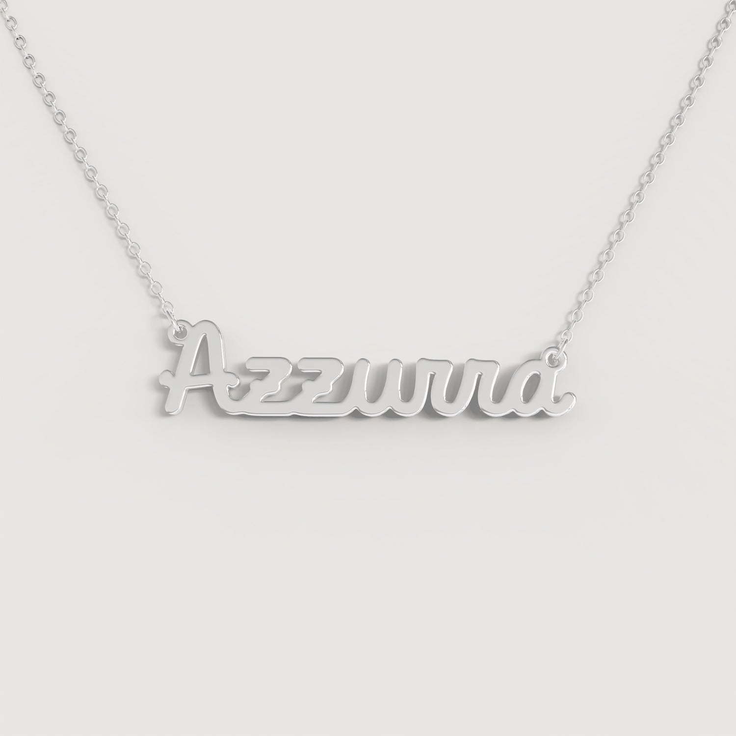 Collana Nome AZZURRA DOODLE